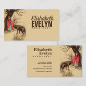 赤い乗馬フード 名刺 (正面/裏面)