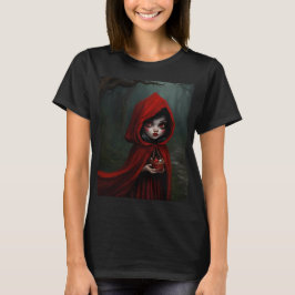 赤い乗馬フード Tシャツ