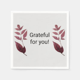 赤い乾燥紅葉ナプキン スタンダードカクテルナプキン