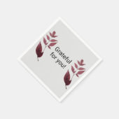 赤い乾燥紅葉ナプキン スタンダードカクテルナプキン (角)