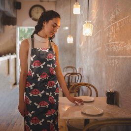 赤い亀 エプロン