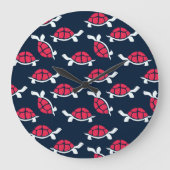 赤い亀 ラージ壁時計 (正面)