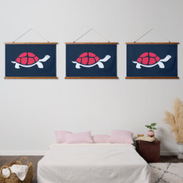 赤い亀 吊り下げ型タペストリー