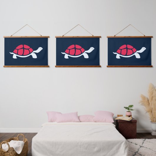 赤い亀 吊り下げ型タペストリー (寝室)