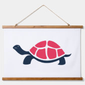 赤い亀 吊り下げ型タペストリー (正面)