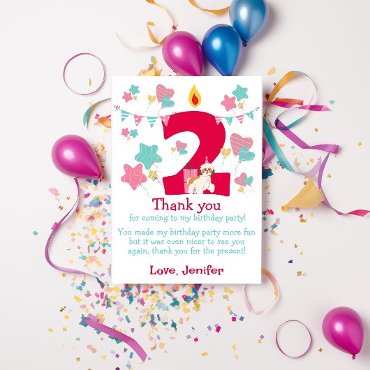 赤い二つの誕生日 サンキューカード