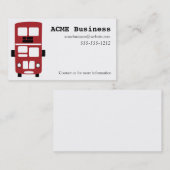 赤い二重デッカーバスカスタムな名刺 名刺 (正面/裏面)