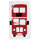 赤い二重デッカーバスギフトバッグ スモールペーパーバッグ (裏面)