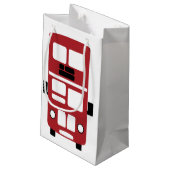 赤い二重デッカーバスギフトバッグ スモールペーパーバッグ (裏面アングル)