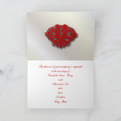 赤い二重幸福の中国のな結婚式 シーズンカード (内部)