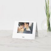 赤い二重幸福の結び目の結婚式のサンキューカード サンキューカード (裏面)