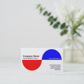 赤い交互になるCrecents -および青(プラチナ) 名刺 (スタンド正面)