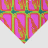 赤い人魚が泳ぐダイビングピンク 薄葉紙 (詳細)