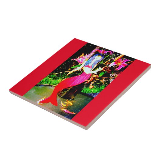 赤い人魚の仲間 タイル (側面)