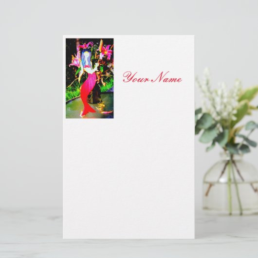 赤い人魚の仲間 便箋 (スタンド正面)