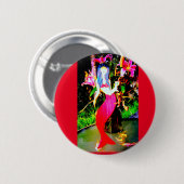 赤い人魚の仲間 缶バッジ (正面&裏面)