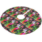 赤い人魚の美しいのパーティを楽しむこと ブラッシュドポリエステルツリースカート (アングル)