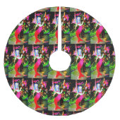 赤い人魚の美しいのパーティを楽しむこと ブラッシュドポリエステルツリースカート (正面)