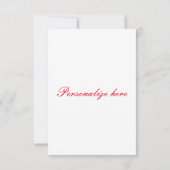 赤い人魚パーソナライズされたの仲間 招待状 (裏面)