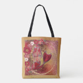 赤い人魚「ビビアン」水中熱帯魚 トートバッグ (裏面)