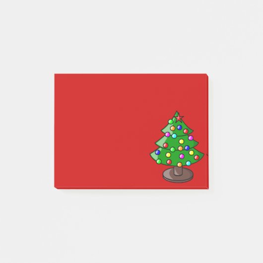 赤い付箋のクリスマスツリー ポストイット (正面)