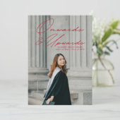 赤い以降と上向き2写真卒業 案内状 (スタンド正面)