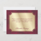赤い仮装マスクエレガントキンセアニェラ サンキューカード (裏面)