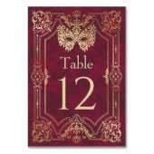 赤い仮装マスクエレガントキンセアニェラ テーブルナンバー (裏面)