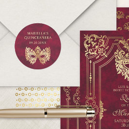 赤い仮装マスクエレガントキンセアニェラ ラウンドシール