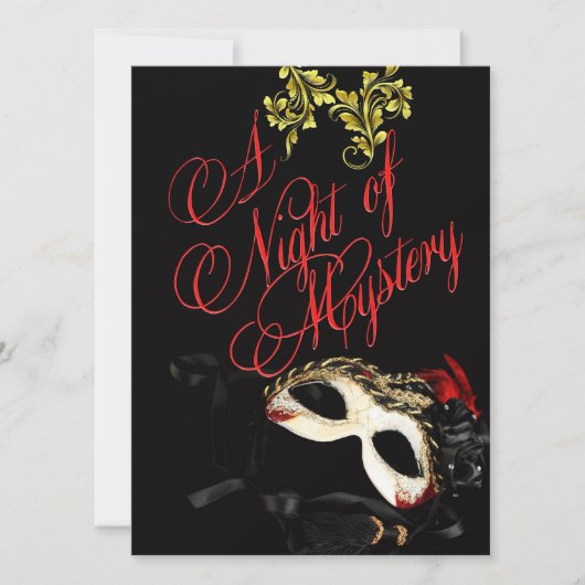 赤い仮面舞踏会の招待状 招待状 (正面)