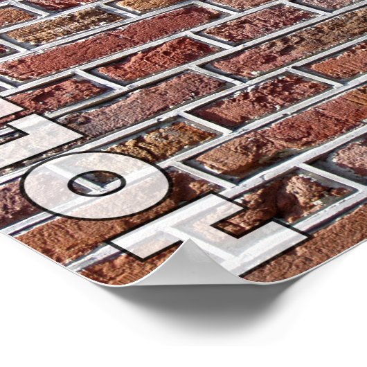 赤い伝統的オランダブリックワークポインティングオランダ ポスター (角)