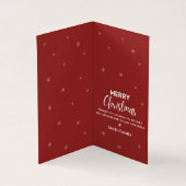 赤い伝統的写真メリークリスマスグリーティング (内部)