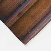 赤い伝統的絵を描木の扉と玄関の扉 フリースブランケット (角)