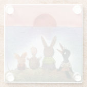 赤い何か ガラスコースター (裏面)