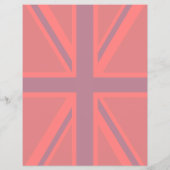 赤い保Calmとユニオンのジャック国旗のテキスト チラシ (裏面)