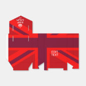 赤い保Calmとユニオンのジャック国旗のテキスト フェイバーボックス (折り畳みなし)