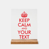 赤い保CalmとYour Text アクリルサイン (正面)