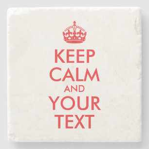 赤い保CalmとYour Text ストーンコースター