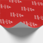 赤い保Calm Christmas包装紙バルクギフト ラッピングペーパー (角)