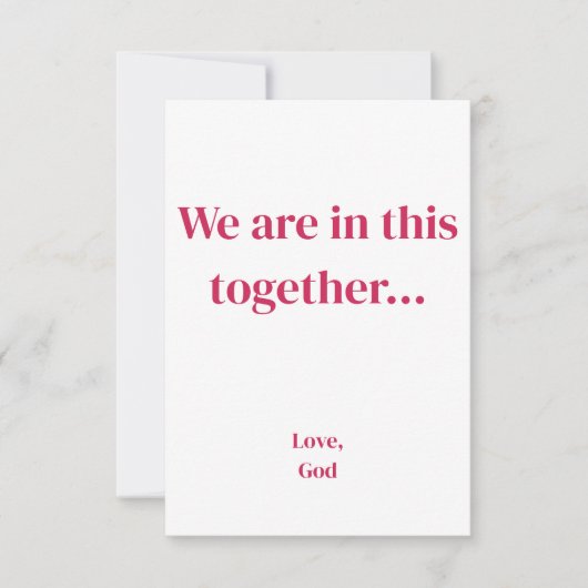 赤い信仰我々は共にここにいる。ノートカード ノートカード (正面)