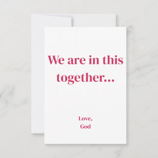 赤い信仰我々は共にここにいる。ノートカード ノートカード