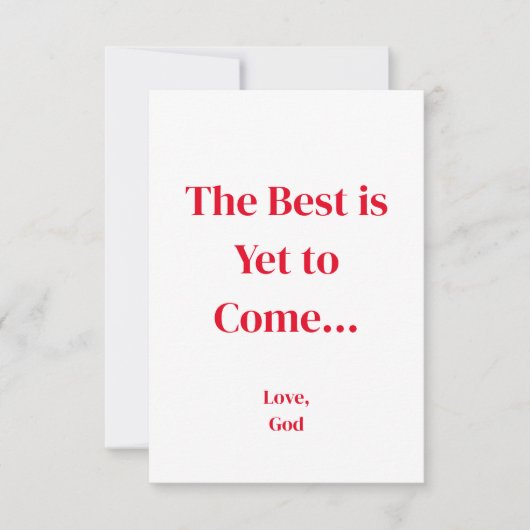 赤い信仰最高のは未だ来だ。ノートカード ノートカード (正面)