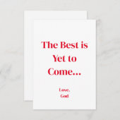 赤い信仰最高のは未だ来だ。ノートカード ノートカード (正面/裏面)