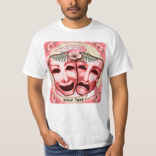 赤い俳優マスク Tシャツ (正面)