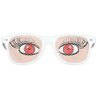 赤い偽の目を持つサングラス レトロサングラス