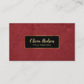 赤い偽革 名刺 (正面)