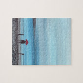 赤い傘のバレンタインデーを愛してカップル ジグソーパズル (横)