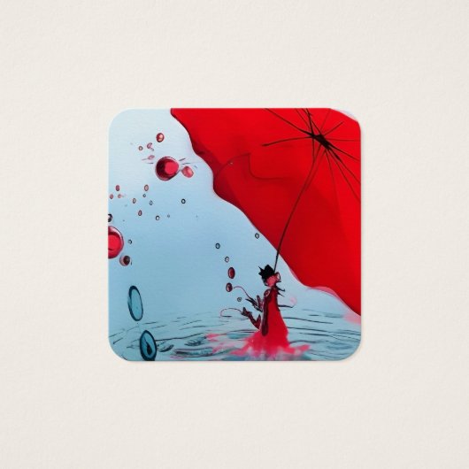 赤い傘の下で (正面)