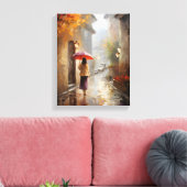 赤い傘の女の子 キャンバスプリント (インサイチュ (リビング))