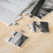 赤い傘の愛カップル水の色バレンタインデー ジグソーパズル (側面)